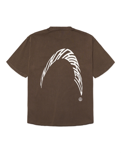 Woodbird - WBBaine Warp Acid T-Shirt - Washed Brown